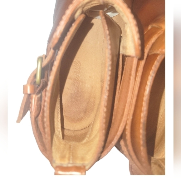Madewell Hollis Brown English Leather Ankle Strap Buckle Detail Bootie Sz 8 1/2 - Picture 10 of 10